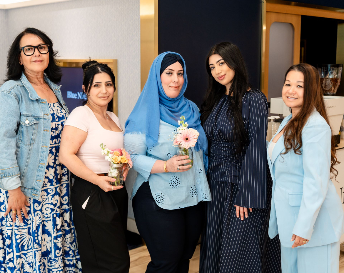 Guests celebrating at the Blue Nile grand opening with Fez Coffee